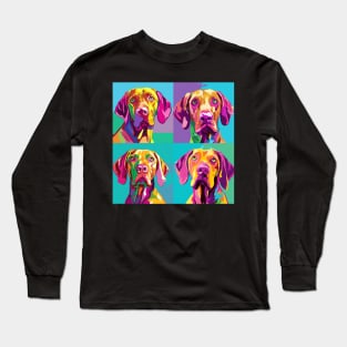 Vizsla Pop Art - Dog Lover Gifts Long Sleeve T-Shirt